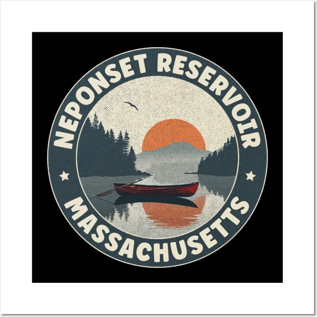 Neponset Reservoir Massachusetts Sunset Wall Art by turtlestart